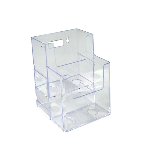 Azar Displays Two-Tier, Two-Pocket Trifold Brochure Holder, PK2 252032-2PK